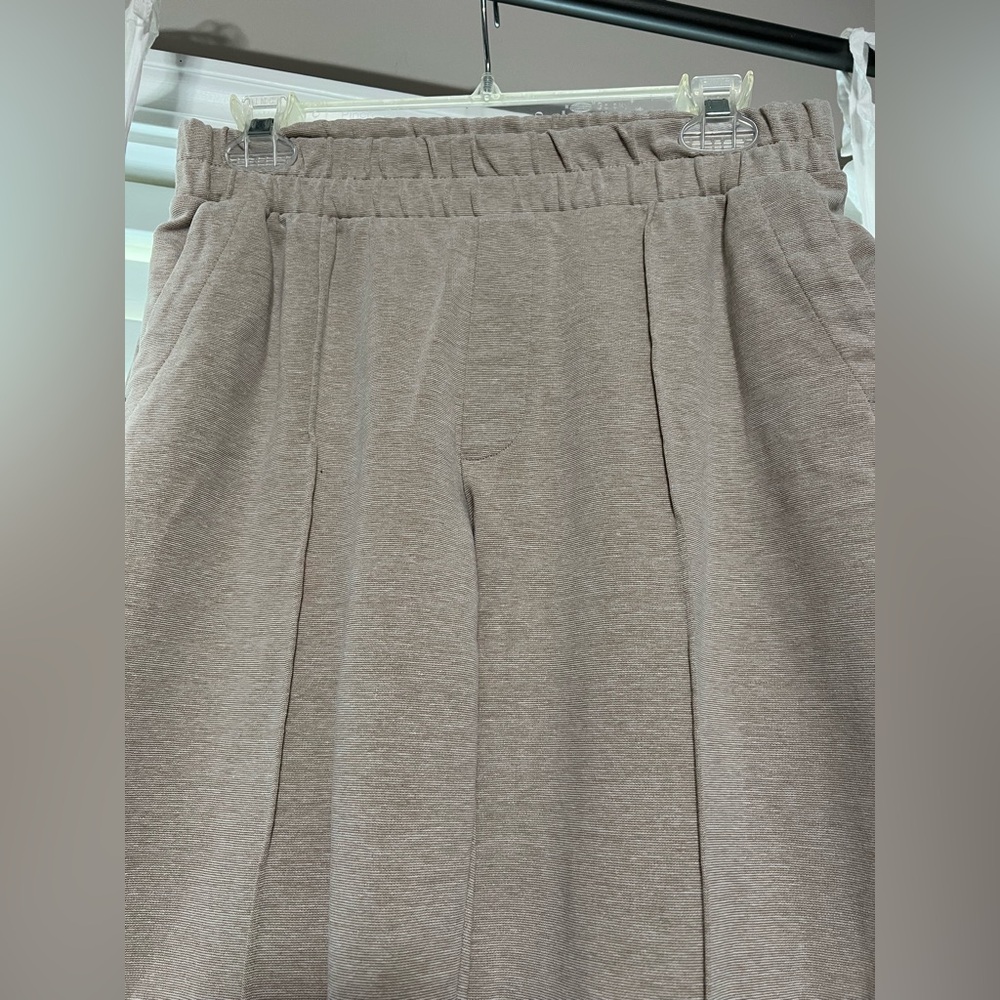 A New Day Tan Cropped Pants with pockets, front seam